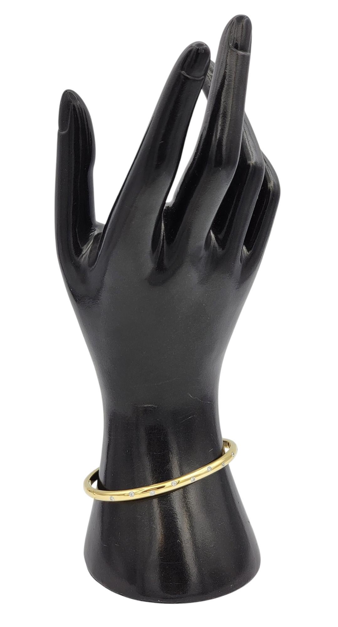 Tiffany & Co. Etoile Diamond Bangle Bracelet in 18 Karat Yellow Gold & Platinum 5