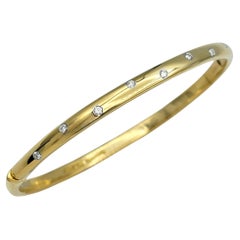 Tiffany & Co. Etoile Diamond Bangle Bracelet in 18 Karat Yellow Gold & Platinum