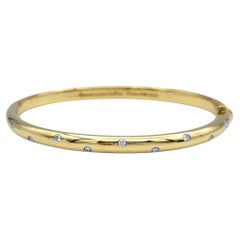 Tiffany & Co. Etoile Diamond Bangle Bracelet in 18 Karat Yellow Gold & Platinum