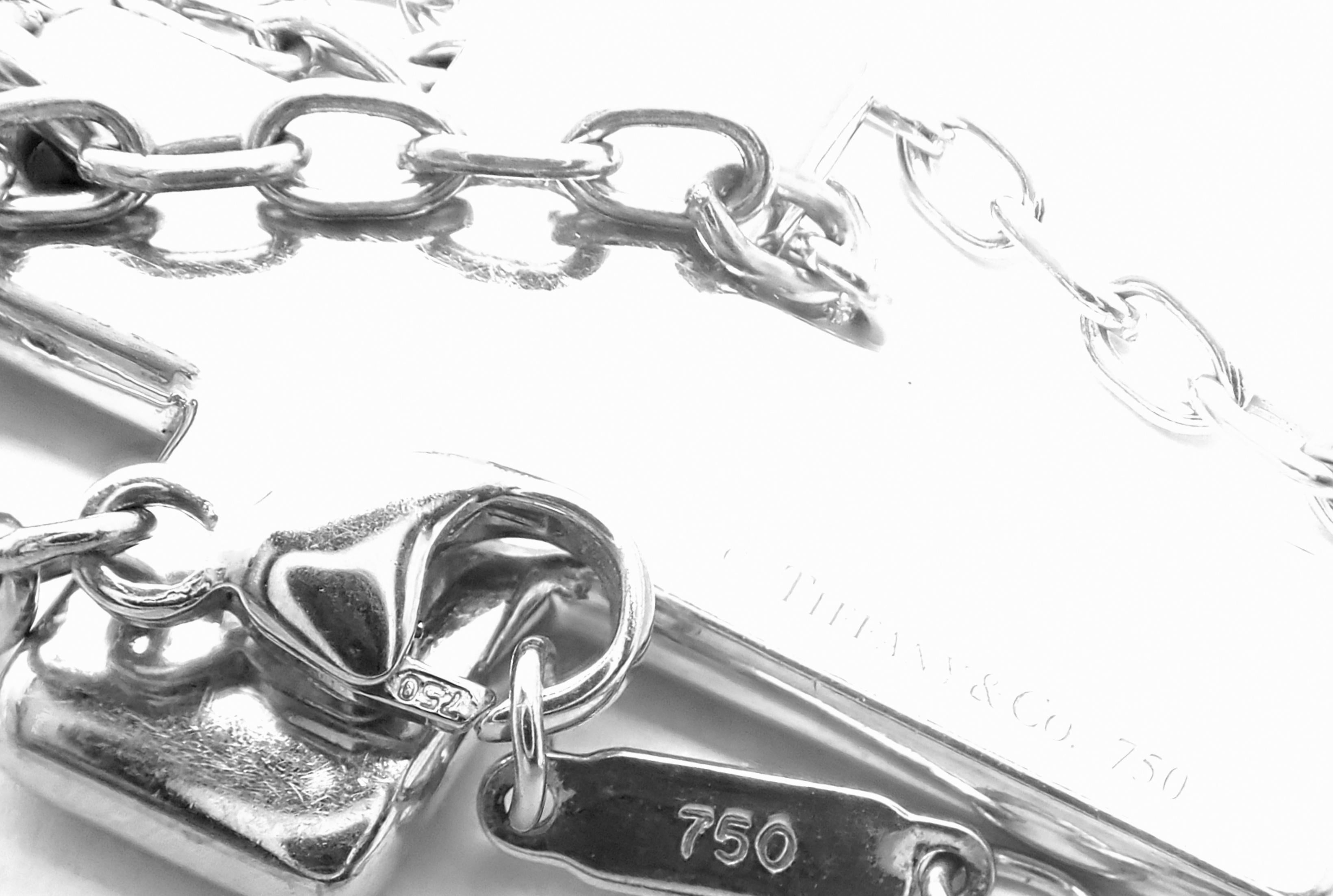 Tiffany & Co. Etoile Diamond Cross White Gold Pendant Necklace 2