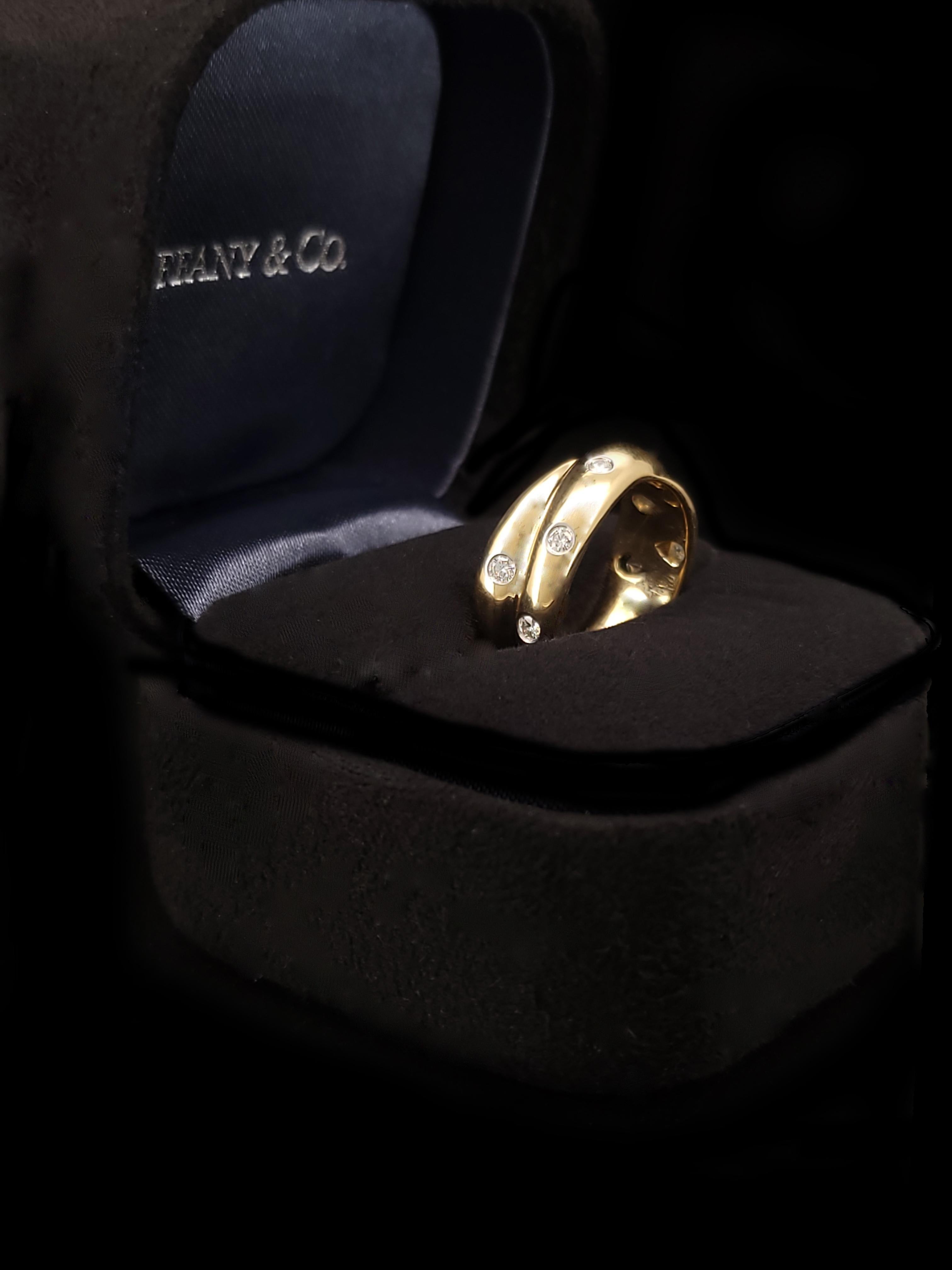 Tiffany & Co. Fascia incrociata con diamanti Etoile in oro giallo 18 carati in vendita 1