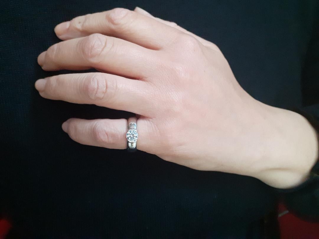 Tiffany & Co. Etoile Diamond Engagement Ring Platinum In Good Condition In London, GB