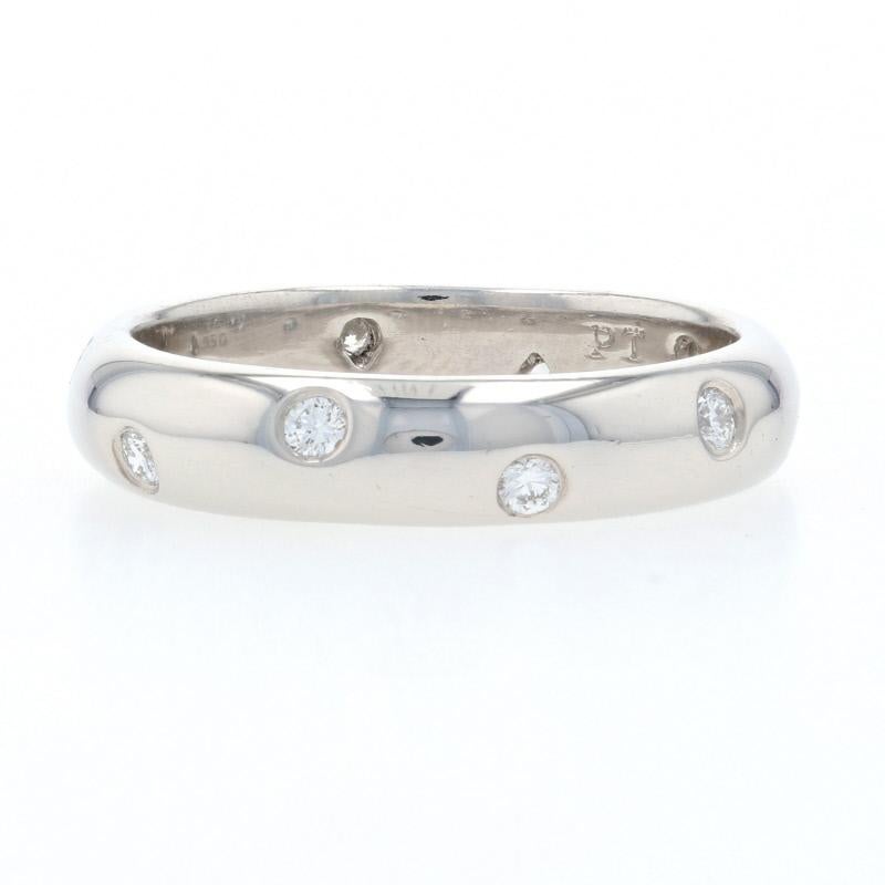 Round Cut Tiffany & Co. Etoile Diamond Eternity Band Platinum Round .22 Carat Wedding Ring