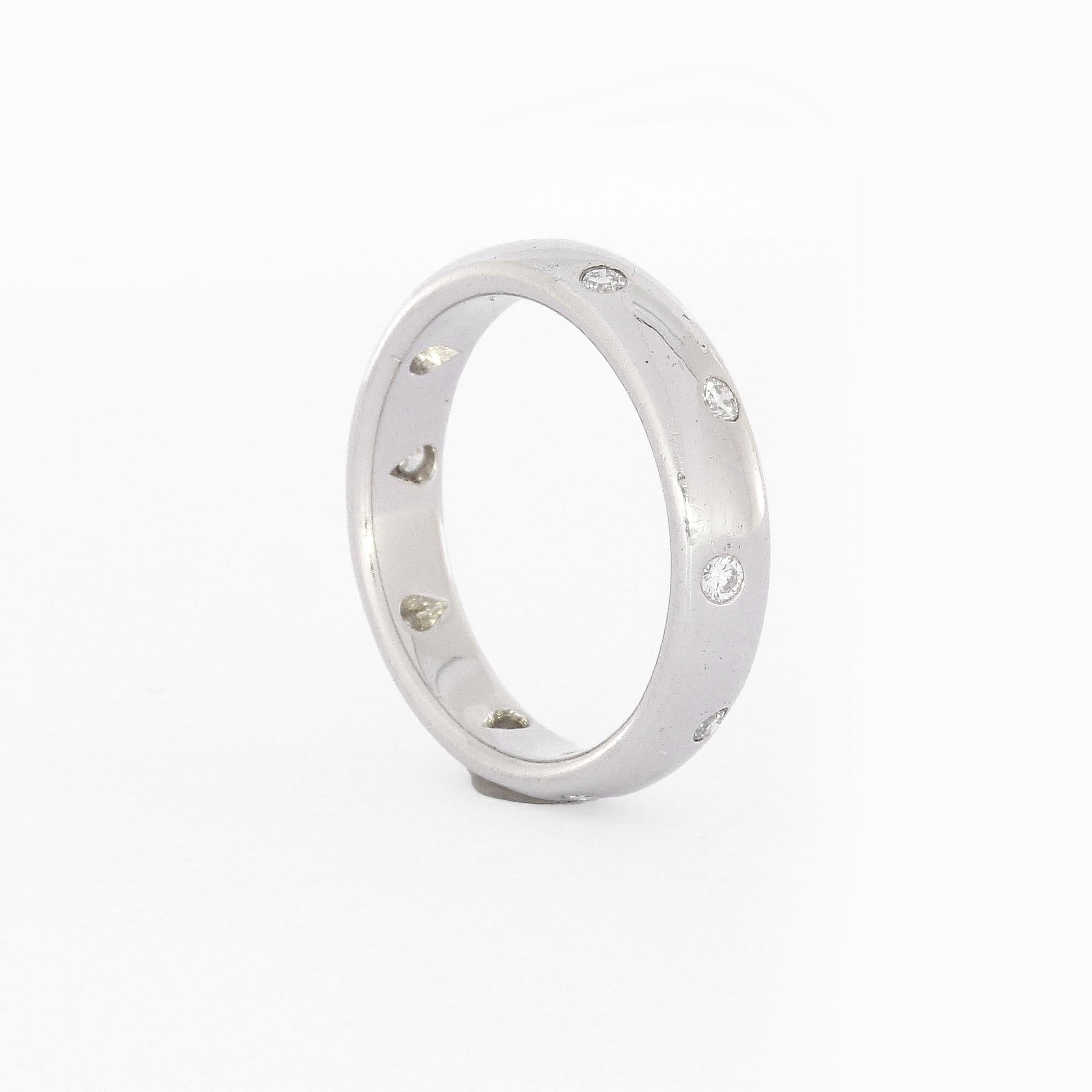 Contemporary Tiffany & Co. Etoile Diamond Platinum Bridal Band Ring