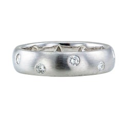 Tiffany & Co. Etoile Diamond Platinum Ring Band Size 4