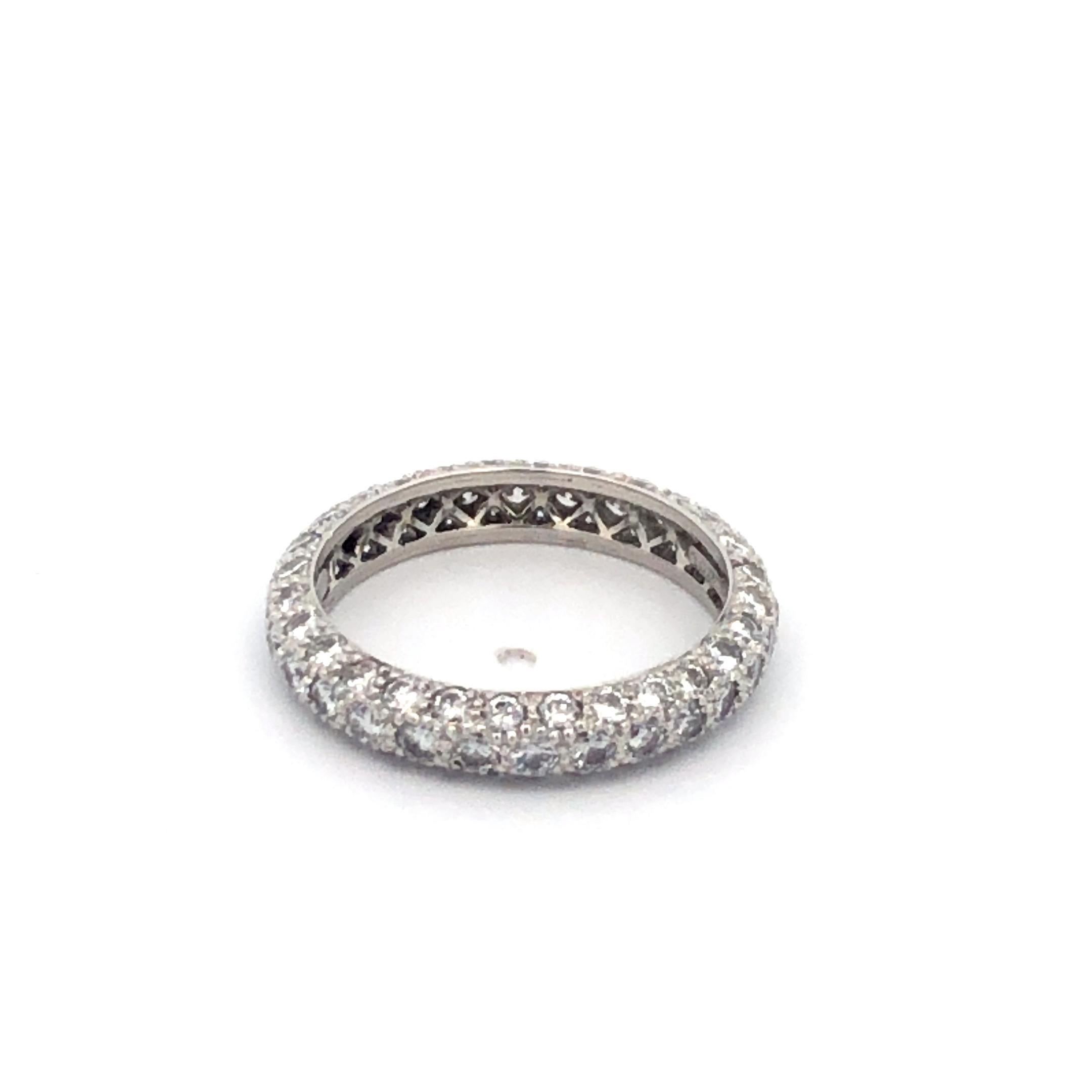 Tiffany & Co. Etoile Diamond Ring Platinum In Good Condition For Sale In Dallas, TX