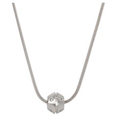 Tiffany & Co. Etoile Diamond Rotating Ball Pendant Necklace 18kt White Gold