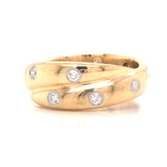 Tiffany & Co. Etoile Diamond Twist Band in 18K Yellow Gold and Platinum