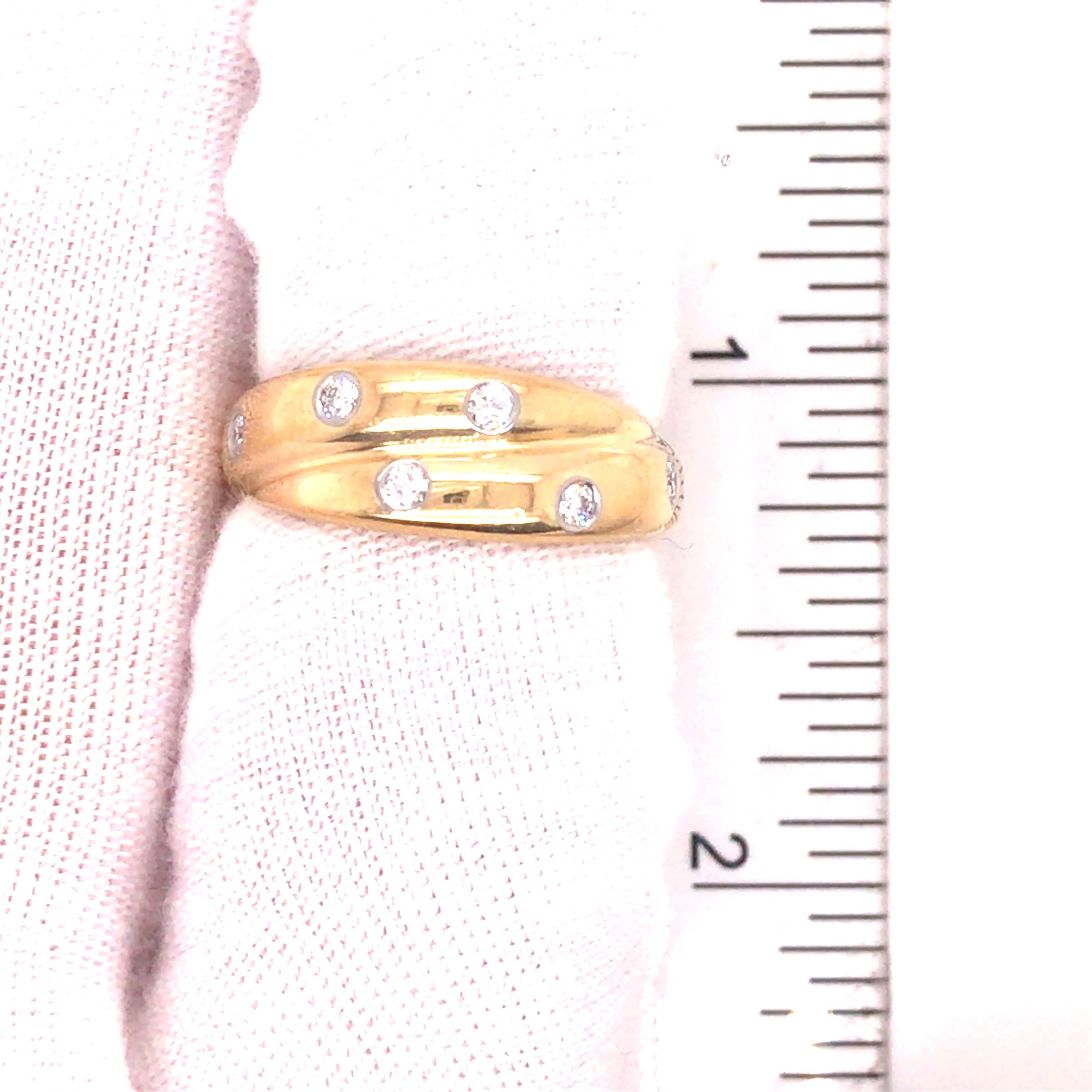 Round Cut Tiffany & Co. Etoile Diamond Twist Band in 18K Yellow Gold and Platinum For Sale