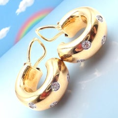 Orecchini a cerchio in oro giallo e platino Tiffany & Co.