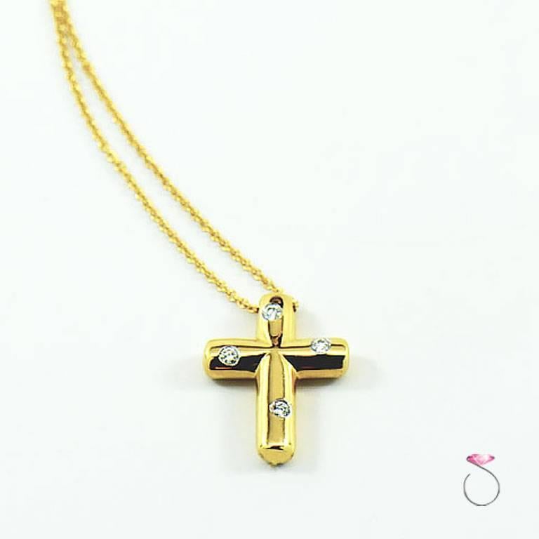 gold cross necklace tiffany