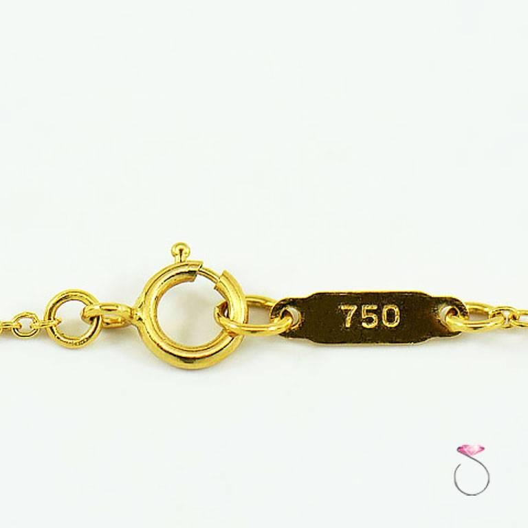 Round Cut Tiffany & Co. Etoile Diamonds Cross Pendant Necklace in 18 Karat Yellow Gold