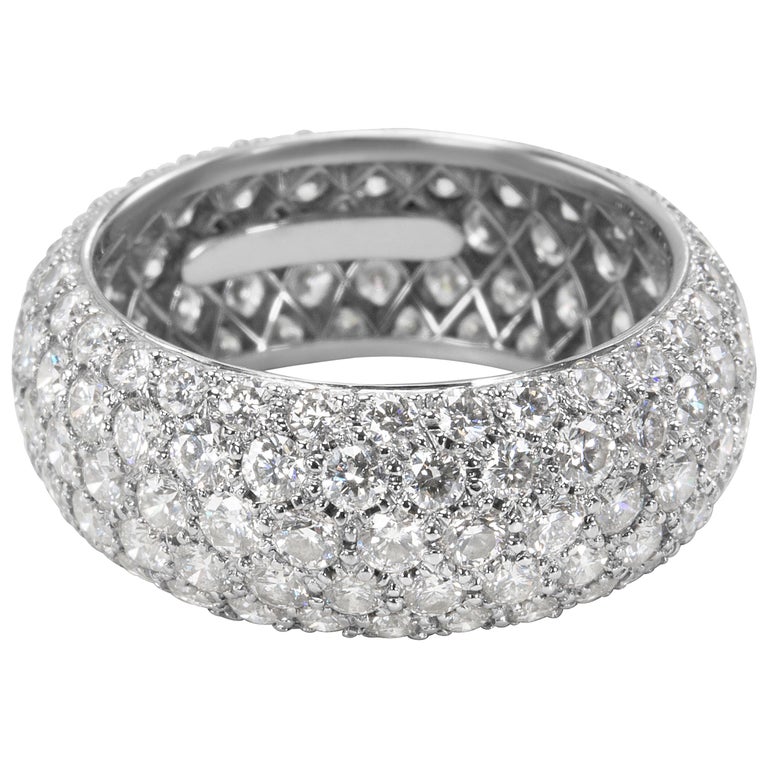 Tiffany and Co. Etoile Five-Row Pave Diamond Band in Platinum 3.30 ...