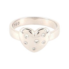 Tiffany & Co. Etoile Heart Ring 18K White Gold and Diamonds 18K White Gold