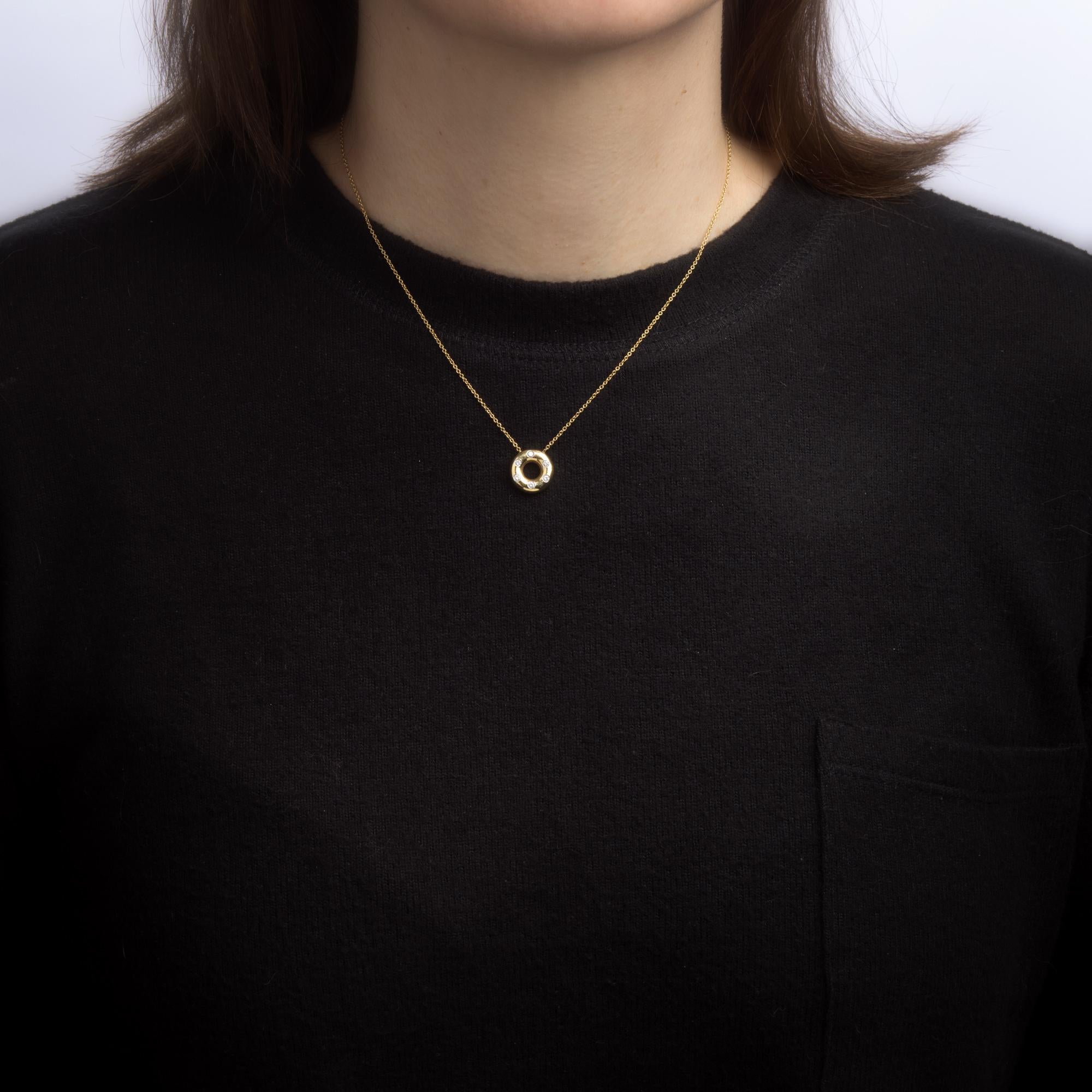 gold donut necklace