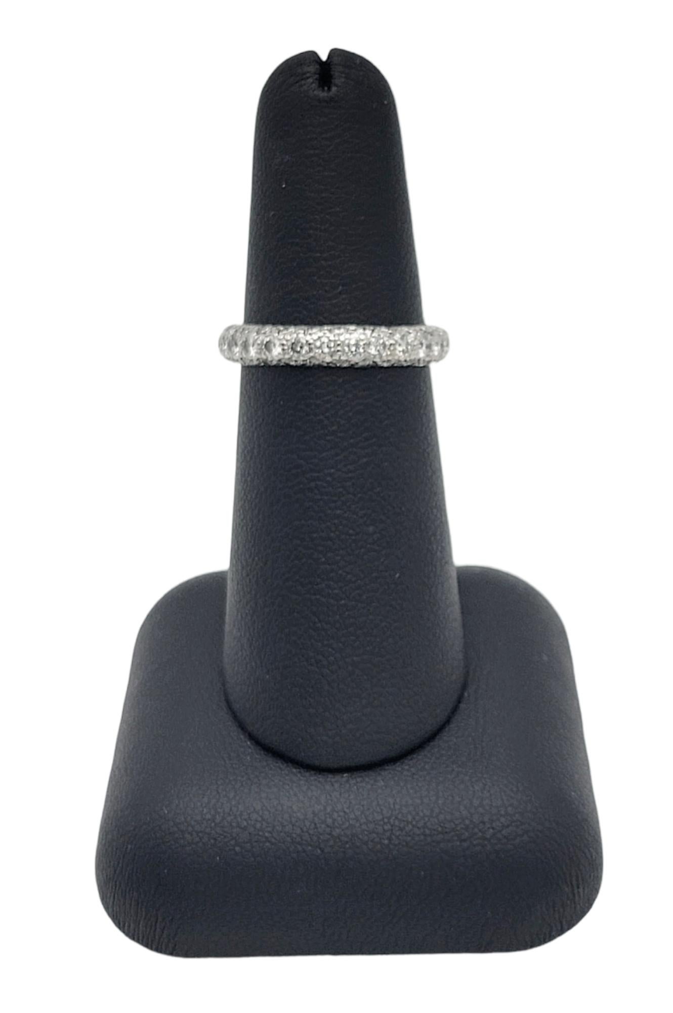 Tiffany & Co. Etoile Pave Diamond Eternity Band Ring Platinum 1.76 Carats Total 5
