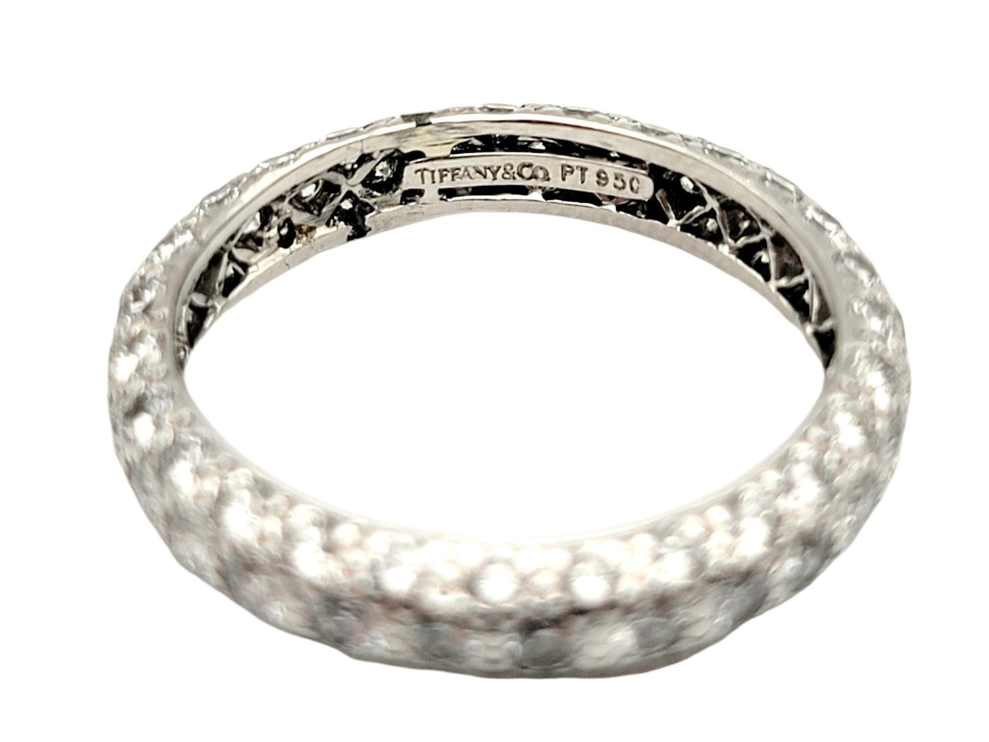 Tiffany & Co. Etoile Pave Diamond Eternity Band Ring Platinum 1.76 Carats Total 3