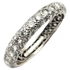 Tiffany & Co. Etoile Pave Diamond Eternity Band Ring Platinum 1.76 Carats Total