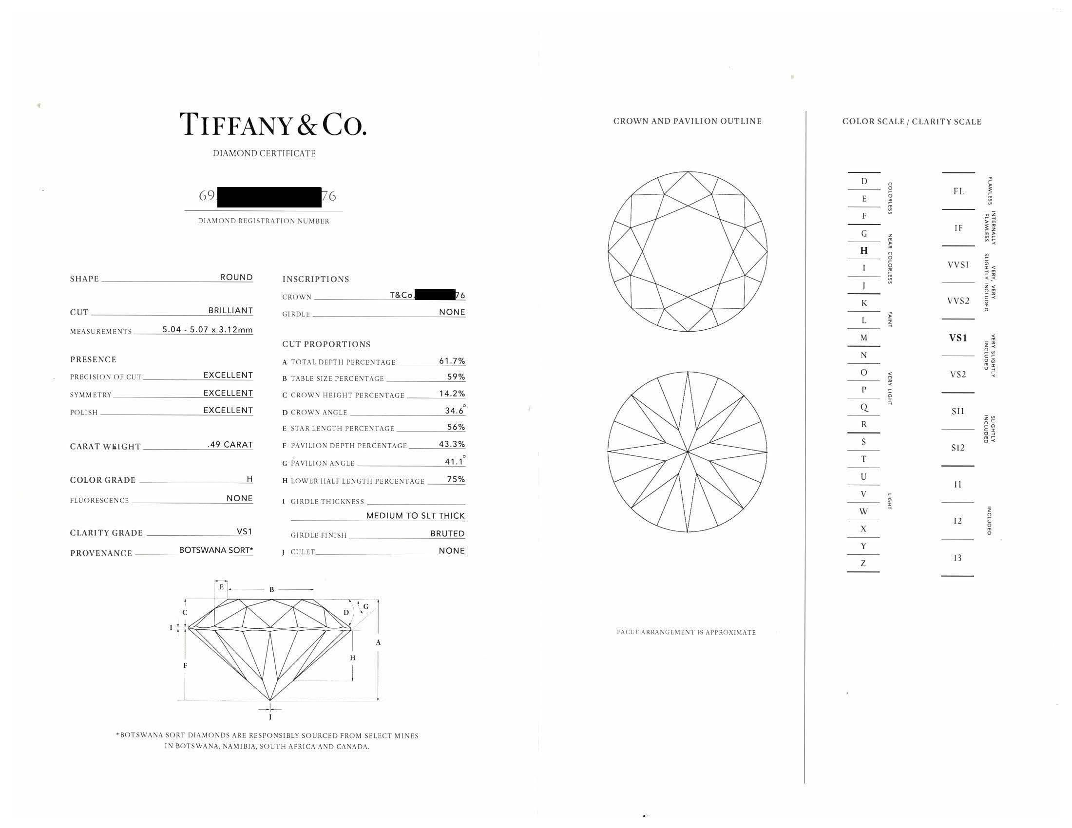 Tiffany & Co. Etoile Platinum 1.26 Cts Total Round Pave Diamond Engagement Ring For Sale 5
