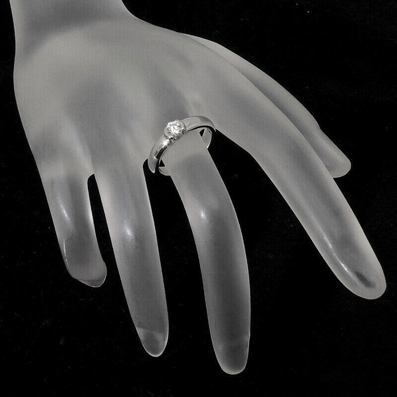 TIFFANY & Co. Etoile Platinum .20ct Solitaire Diamond Engagement Ring 4.75 Pour femmes en vente