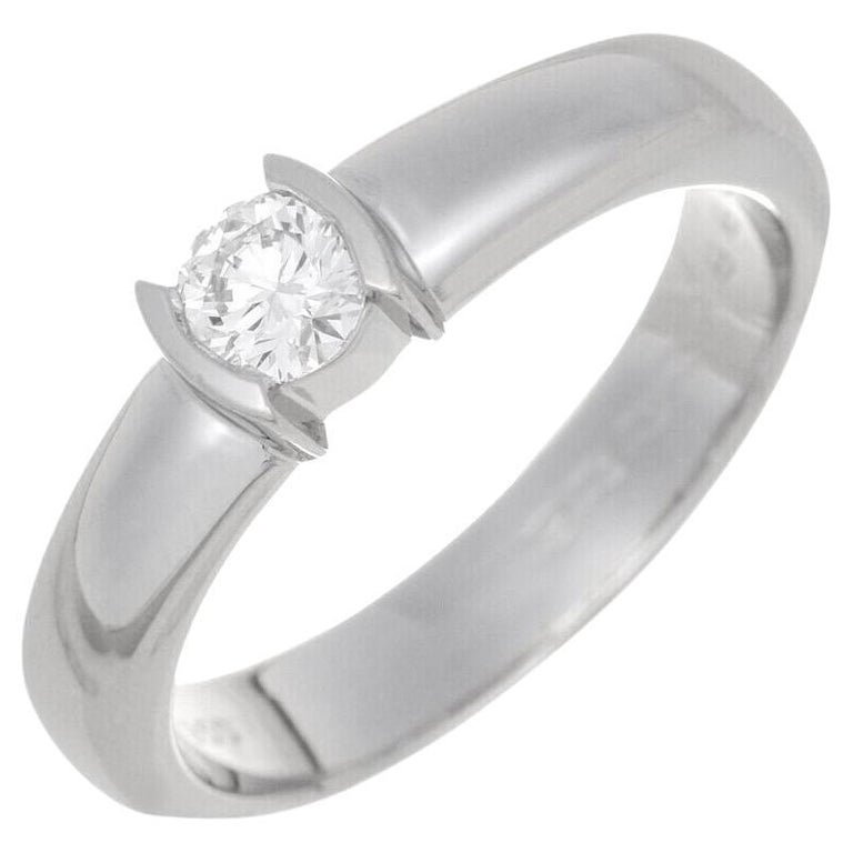 TIFFANY and Co. Etoile Platinum .20ct Solitaire Diamond Engagement Ring  4.75 For Sale at 1stDibs | .20ct diamond size