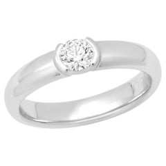 TIFFANY & Co. Etoile Platinum .26ct Diamond Engagement Ring 5.5 with Certificate