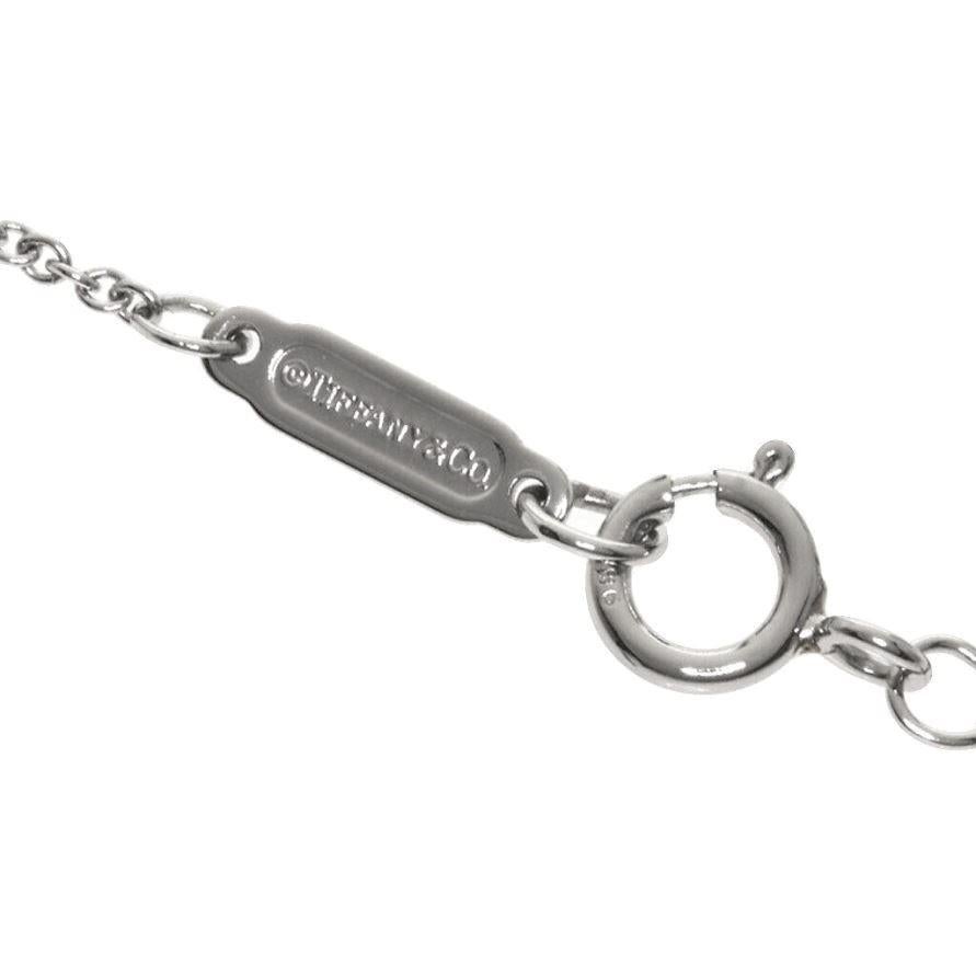 TIFFANY & Co. Etoile Platinum 3 Diamond Heart Pendant Necklace For Sale 1