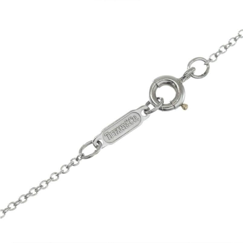 TIFFANY & Co. Etoile Platinum 3 Diamond Heart Pendant Necklace For Sale 3