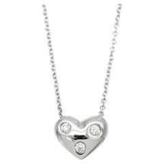 TIFFANY & Co. Collana Etoile in platino con ciondolo a forma di cuore con 3 diamanti