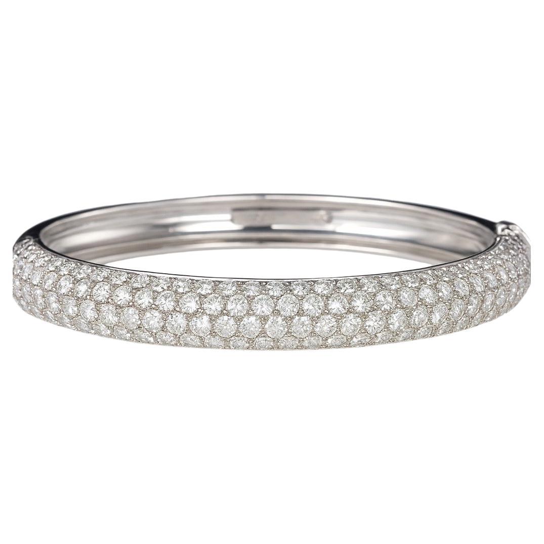 Tiffany & Co. Pulsera brazalete de 3 filas de diamantes en platino Etoile