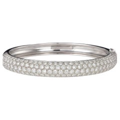 Tiffany & Co. Pulsera brazalete de 3 filas de diamantes en platino Etoile