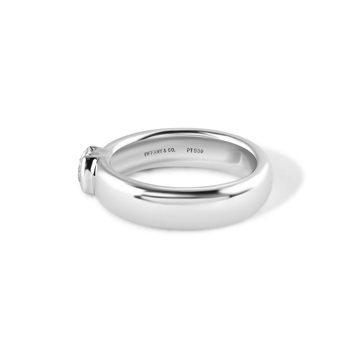 TIFFANY & Co. Bague de fiançailles Etoile en platine avec diamant de 0,57ct 6,25 en vente 1