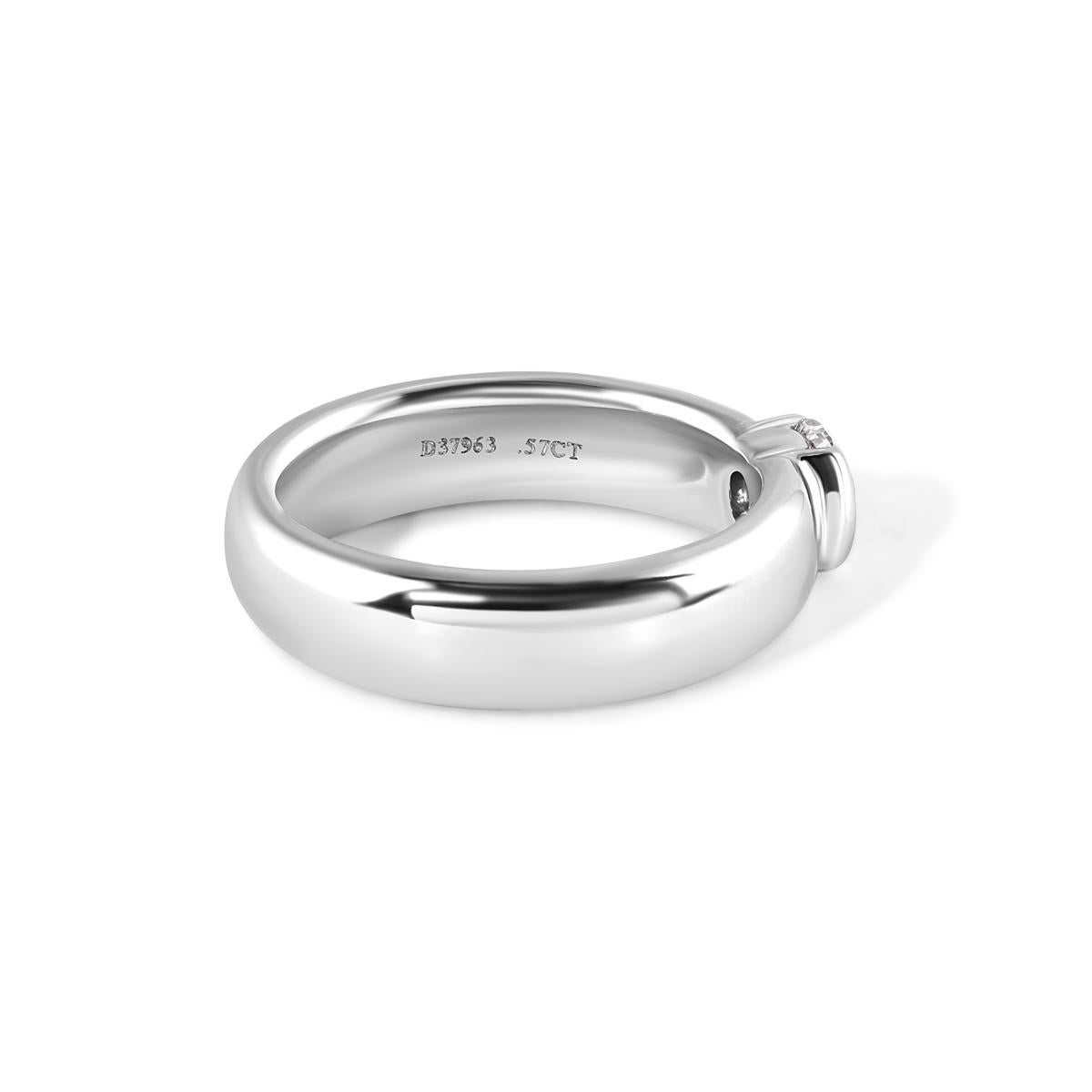 TIFFANY & Co. Bague de fiançailles Etoile en platine avec diamant de 0,57ct 6,25 en vente 2