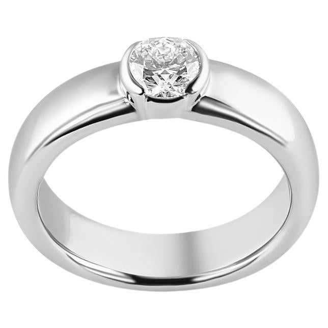 TIFFANY & Co. Bague de fiançailles Etoile en platine avec diamant de 0,57ct 6,25