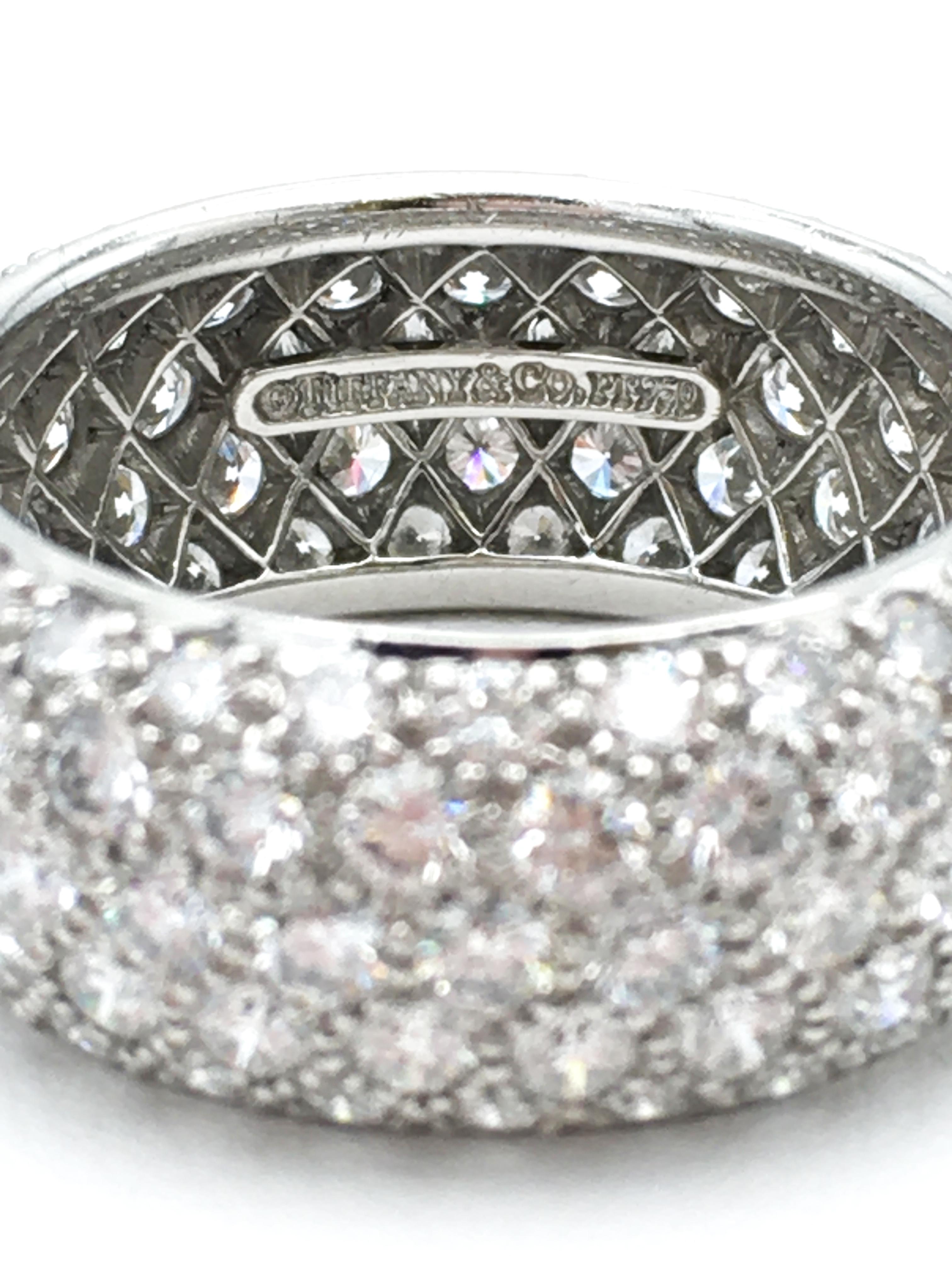 Tiffany & Co. 'Etoile' Platinum and Diamond Band Ring In Excellent Condition In New York, NY