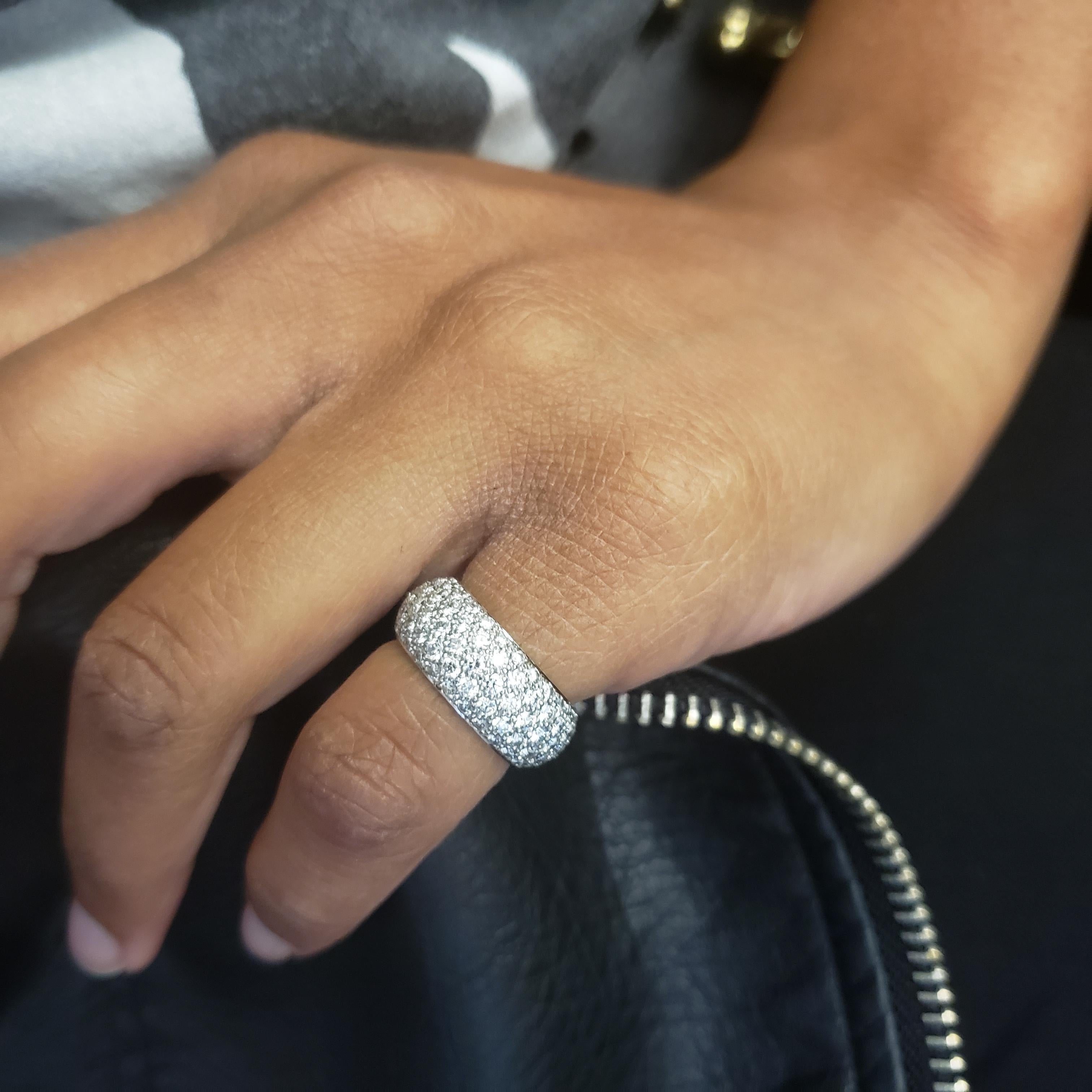Tiffany & Co. 'Etoile' Platinum and Diamond Band Ring 2