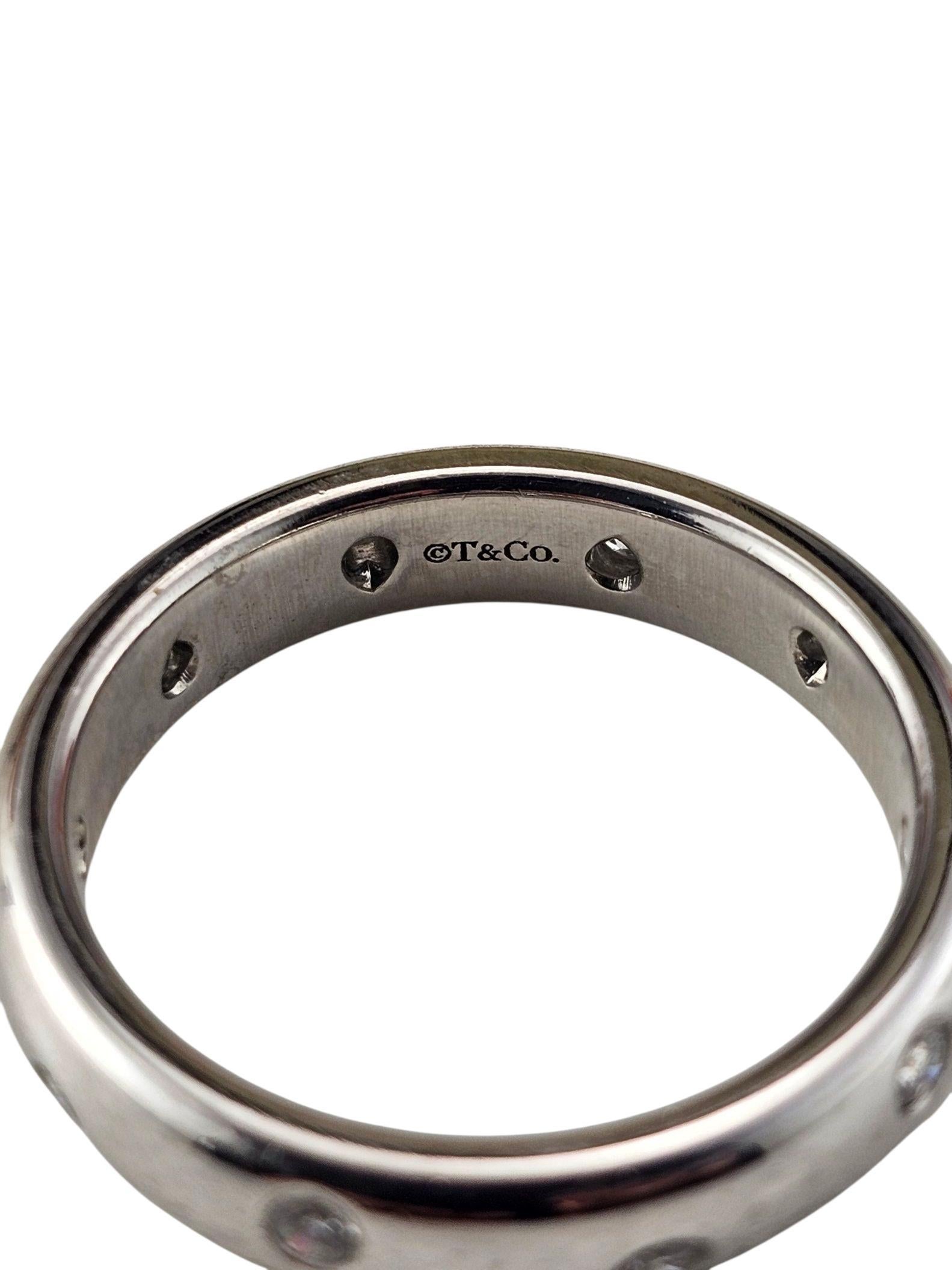 De las mujeres Tiffany & Co. Anillo Etoile de platino y diamantes talla 6.25 #23875 en venta