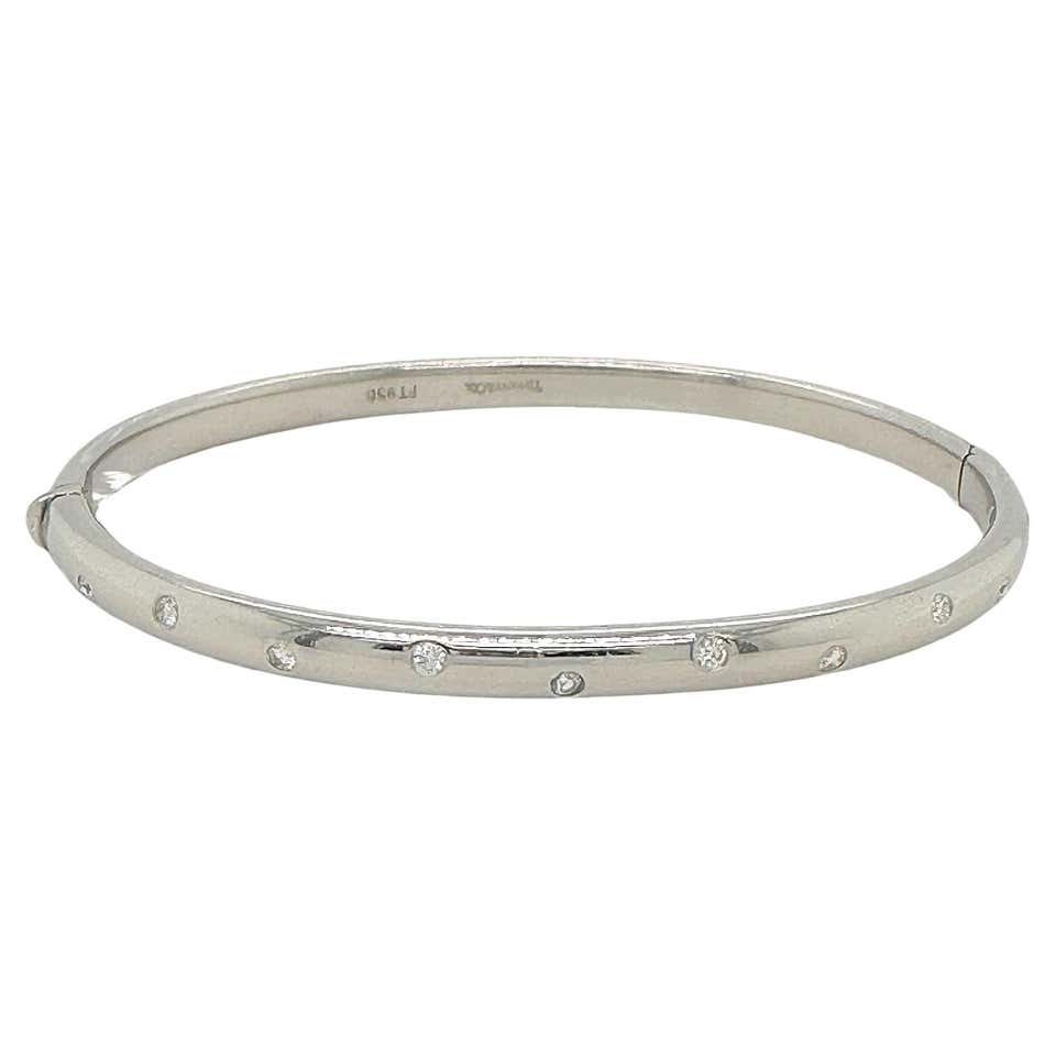 Tiffany and Co. Etoile Gold Bangle Bracelet with Diamonds For Sale at ...