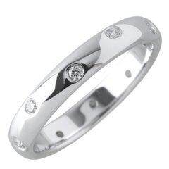 TIFFANY & Co. Etoile Platinum Diamond 3mm Band Ring 4