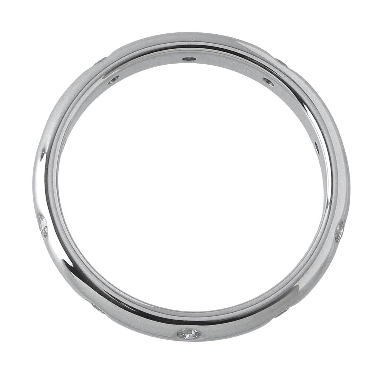 TIFFANY & Co. Etoile Platin Diamant 3mm Band Ring 4 im Zustand „Neu“ im Angebot in Los Angeles, CA