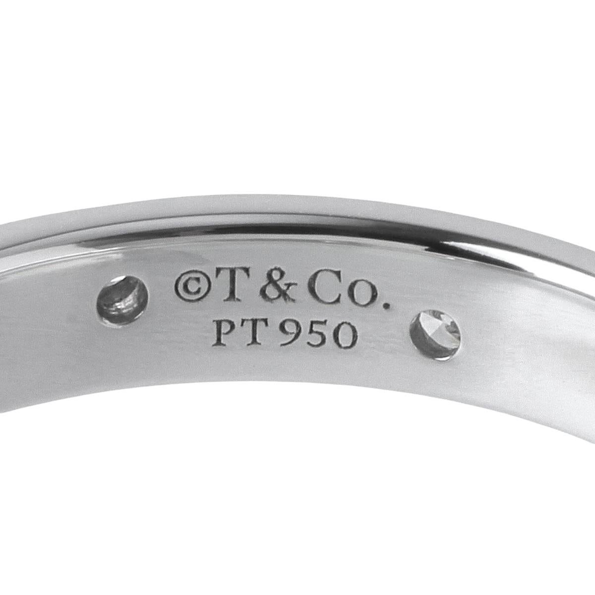 TIFFANY & Co. Etoile Platin Diamant 3mm Band Ring 4 Damen im Angebot