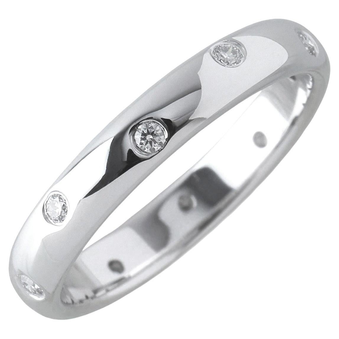 TIFFANY
Co. Etoile Platinum Diamond 3mm Band Ring 4