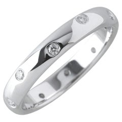 TIFFANY 
Co. Etoile Platinum Diamond 3mm Band Ring 4