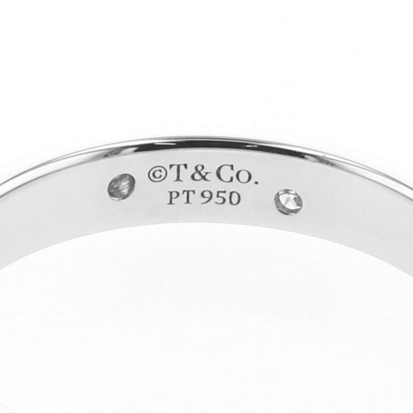TIFFANY & Co. Etoile, bague à anneau de 3 mm en platine et diamants 4,5 en vente 1