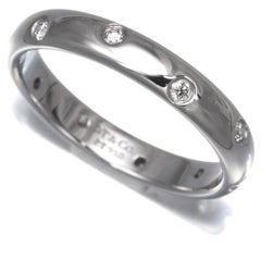 TIFFANY & Co. Etoile Platinum Diamond 3mm Band Ring 5