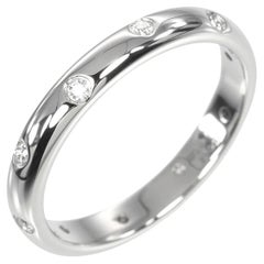 TIFFANY & Co. Etoile Platinum Diamond 3mm Band Ring 6