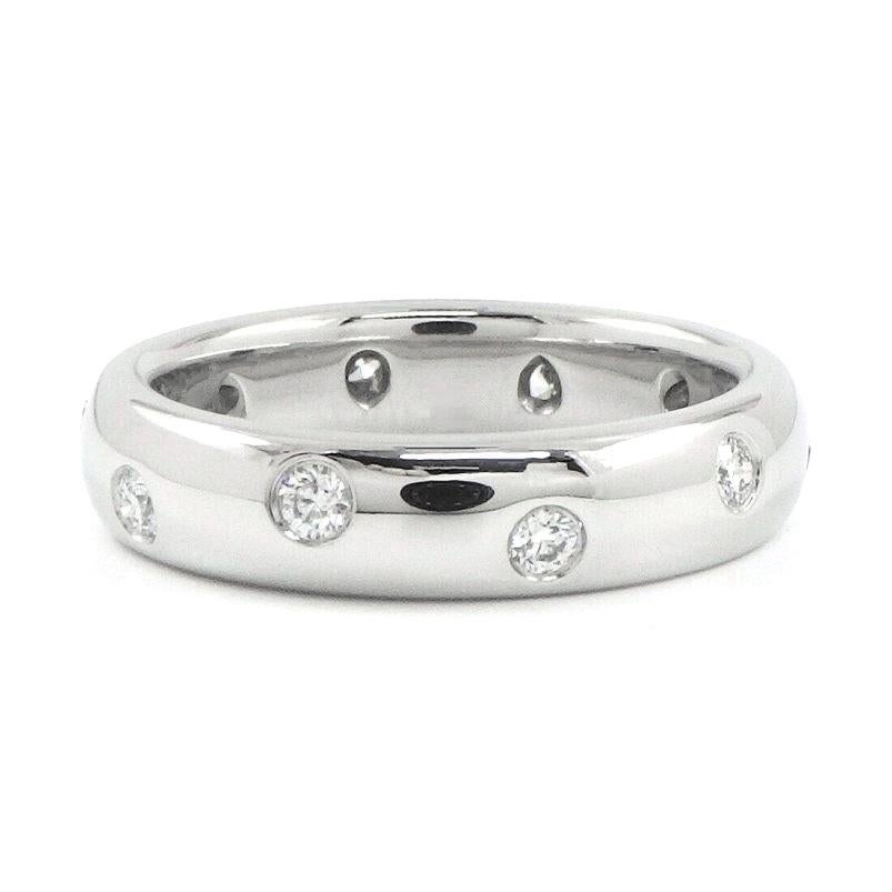 TIFFANY & Co. Anillo Etoile Platino Diamante 4mm 4 Corte redondo en venta