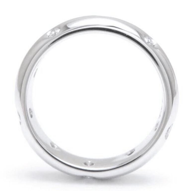 TIFFANY & Co. Etoile Platinum Diamond 4mm Band Ring 4 For Sale 2