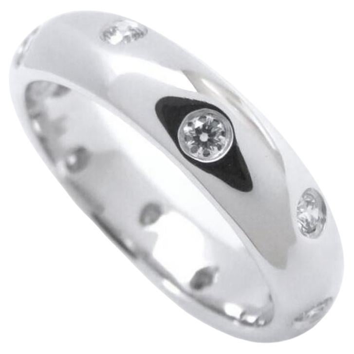 TIFFANY & Co. Etoile Platinum Diamond 4mm Band Ring 4
