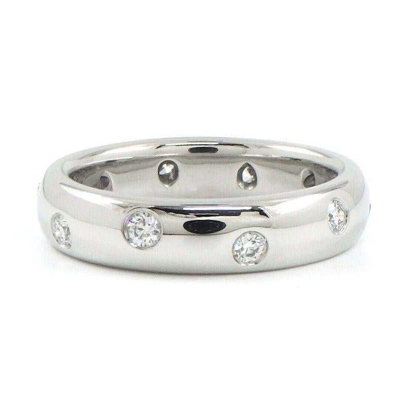 TIFFANY & Co. Anillo Etoile Platino Diamante 4mm 4.5 Corte redondo en venta